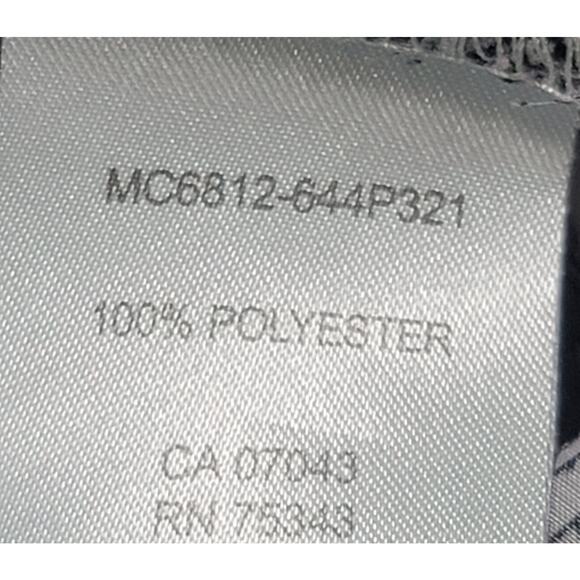 Willi Smith Black Gray White Floral Print Top Large Lightweight Soft Flowy - Picture 4 of 6